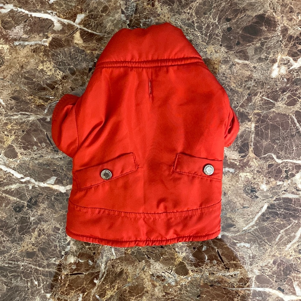 🐶  Martha Stewart Cutest Red Puffer  jacket for your dog / Size small